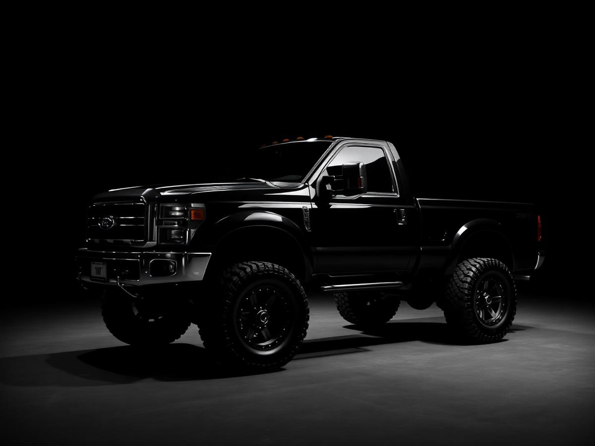 Blacked-out pickup